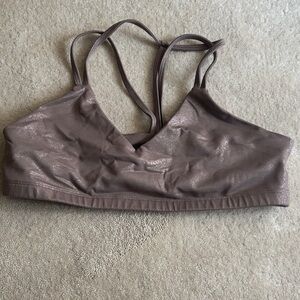 Beyond Yoga Shimmering Taupe Sports Bra
